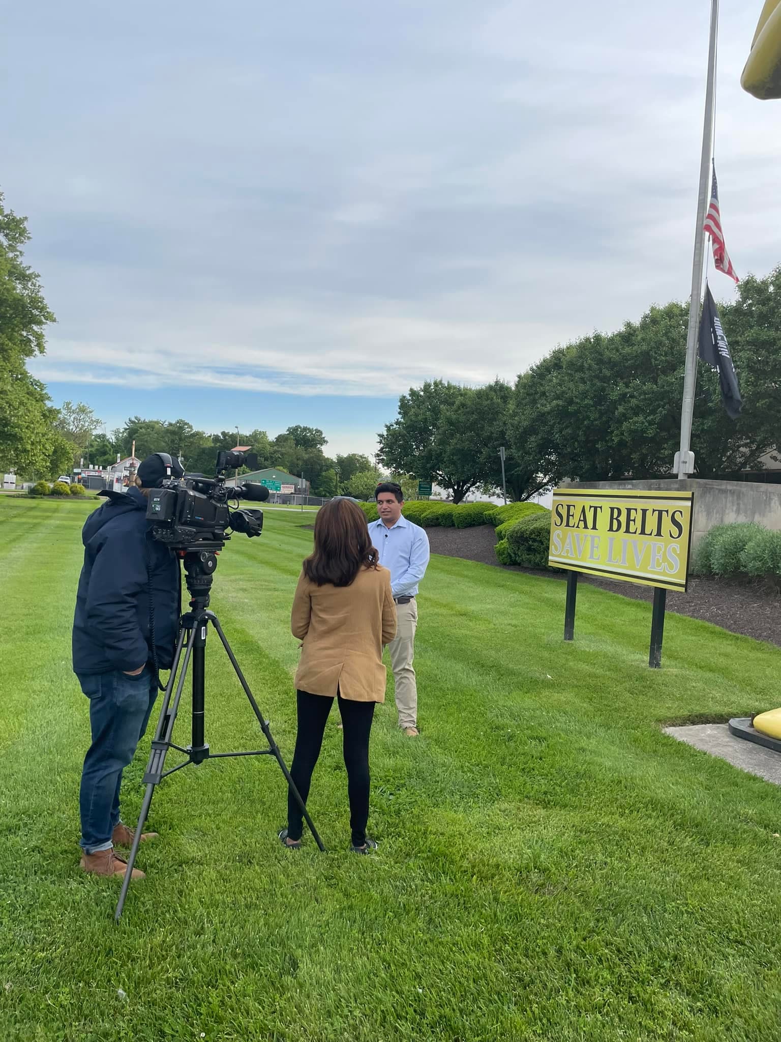 TV interview at MVA headquarters in Glen Burnie